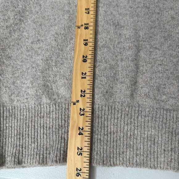 J Crew Lambswool Sweater Size M Tan Shawl Collar Grandpa - Picture 6 of 12